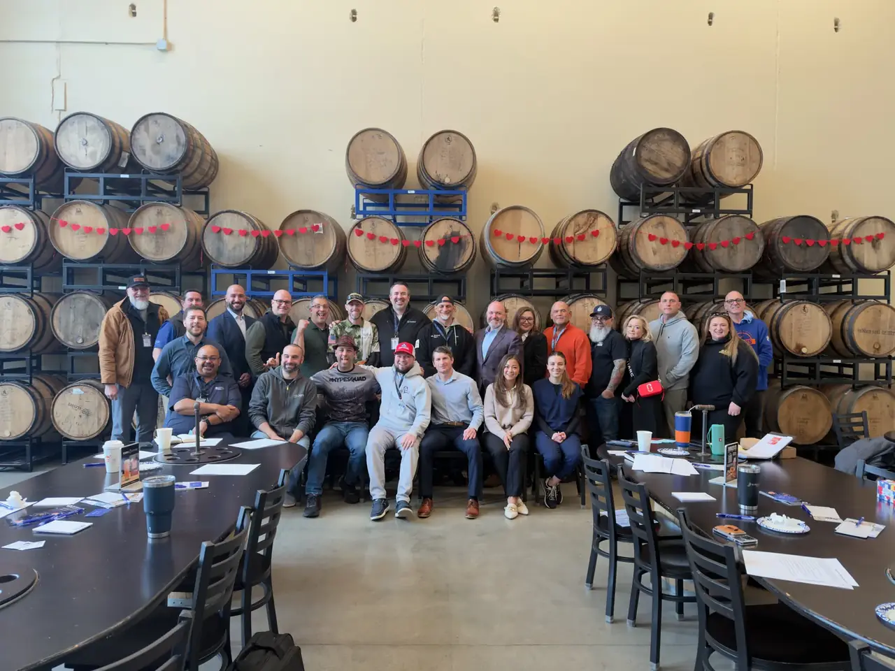 MonOc Money Makers members together at Icarus Brewing Company in Brick